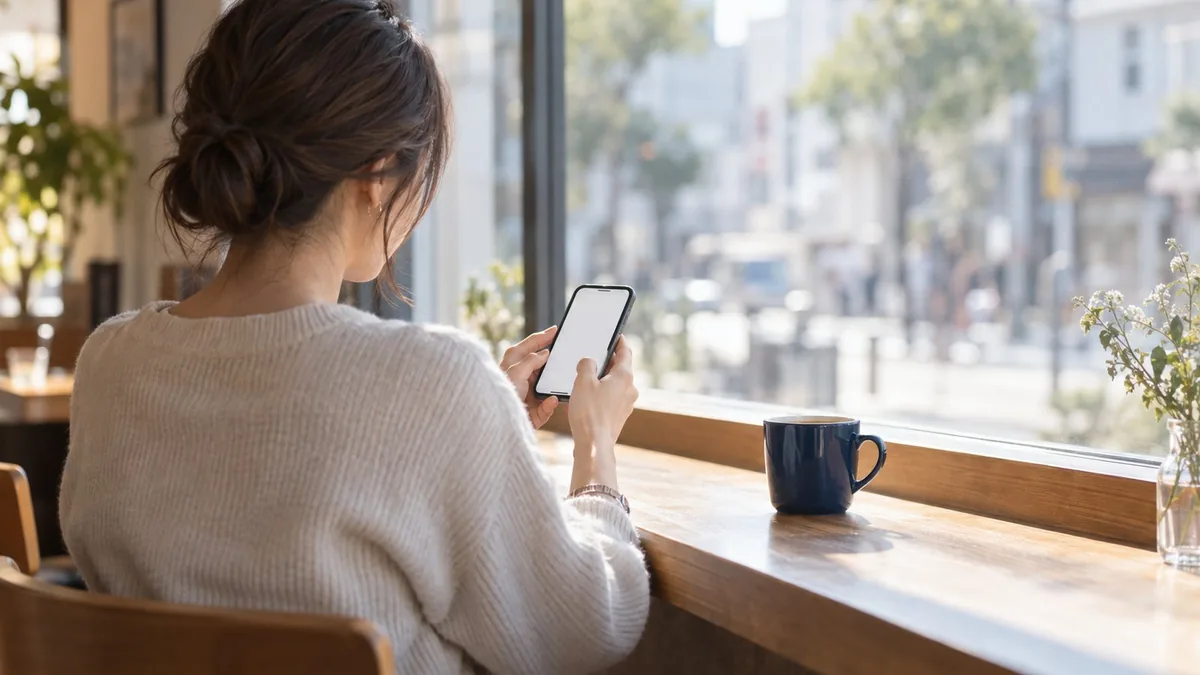 AIコーチングアプリを使っている人のイメージ