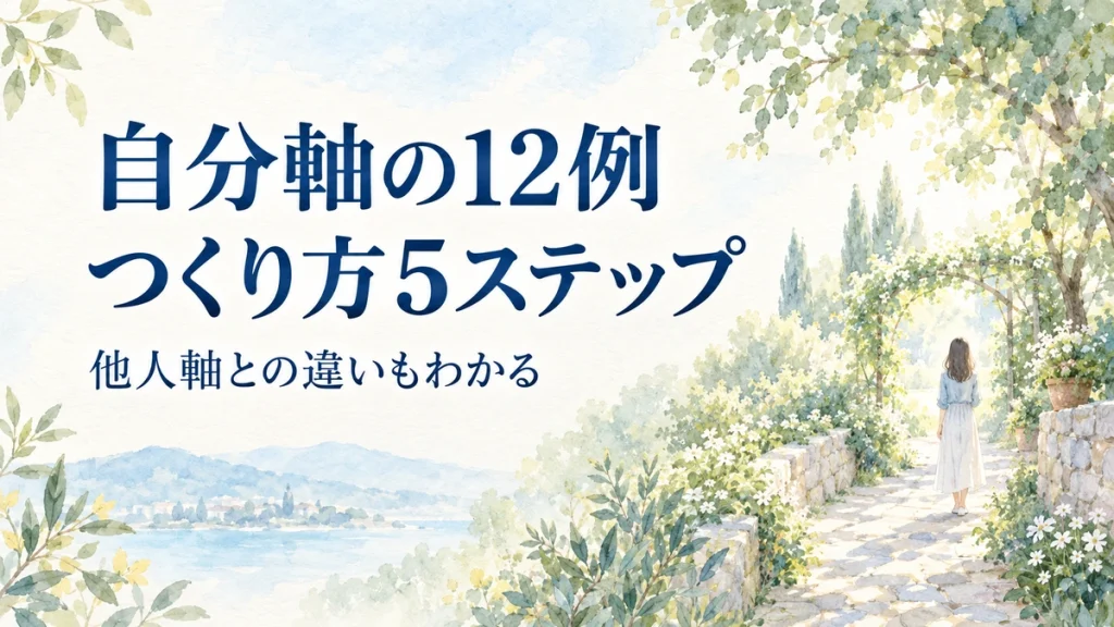 自分軸の12例 つくり方5ステップ｜他人軸との違いもわかる
