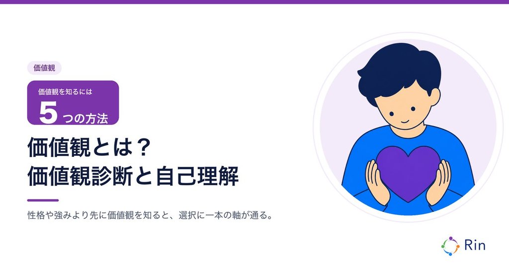 価値観とは 価値観を知る5つの方法のアイキャッチ画像