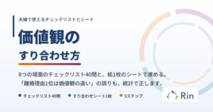 価値観のすり合わせを2人で紙に書き出している様子