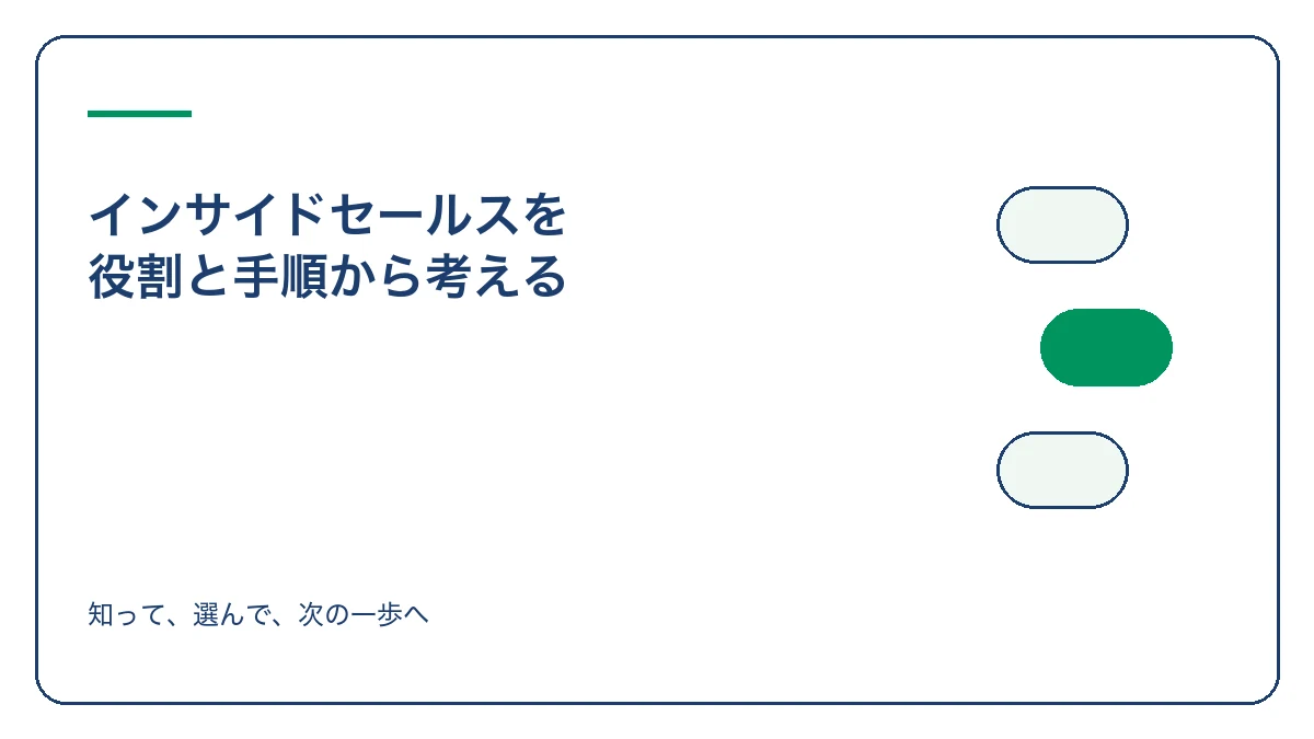 インサイドセールスを 役割と手順から考えるのアイキャッチ