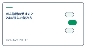 VIA診断の受け方と 24の強みの読み方のアイキャッチ