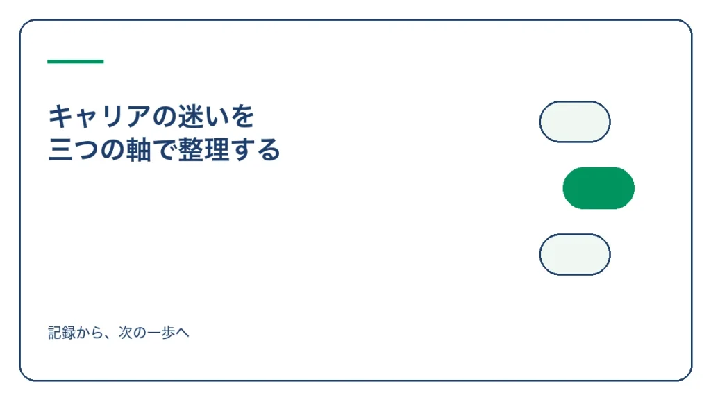 キャリア迷子から次の方向を選ぶために仕事と希望を整理するのアイキャッチ