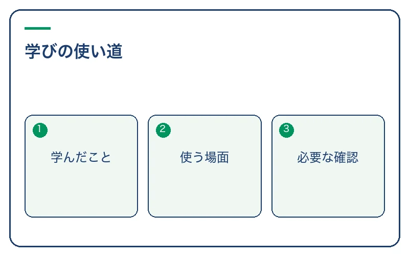 学びと次の仕事をつなげて考える