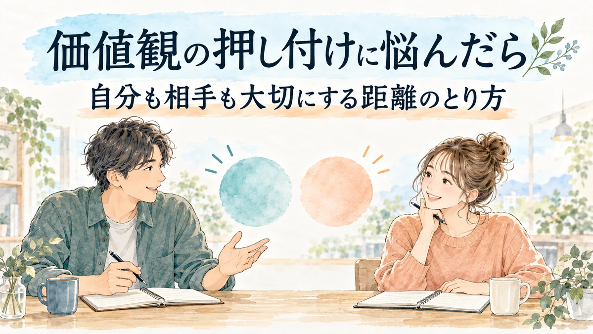 価値観を押し付ける人との距離のとり方。
