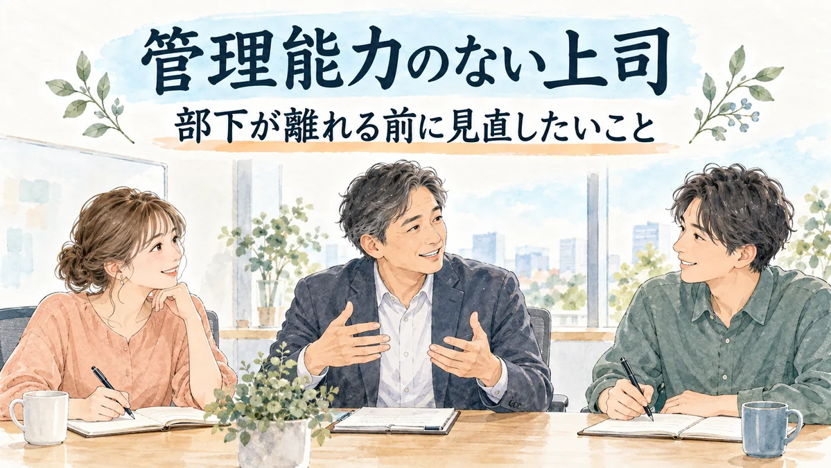 管理能力のない上司。部下が離れる前に見直す関わり方。