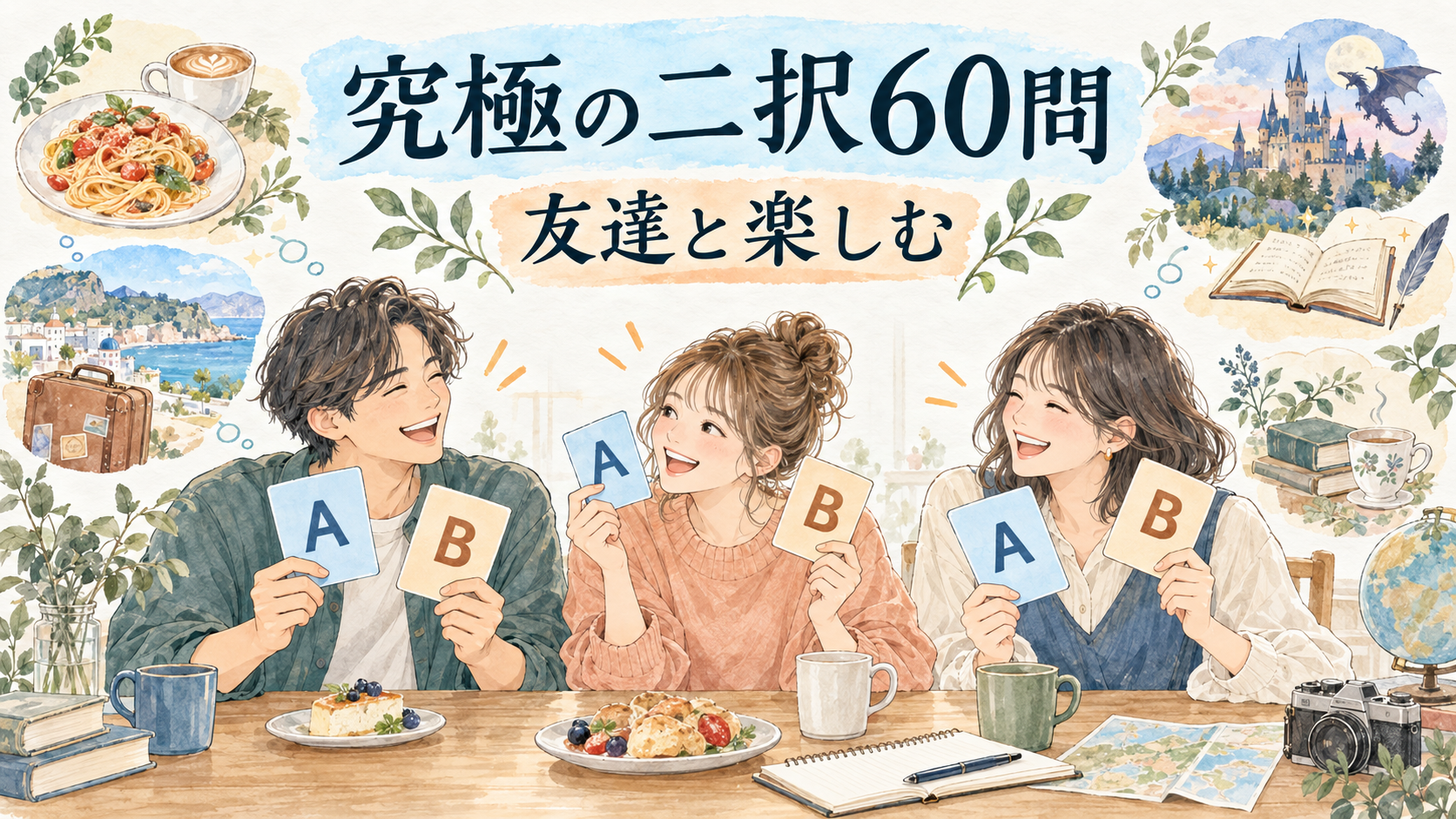 究極の二択の面白いお題60選 友達と遊べる質問と進め方のイメージ