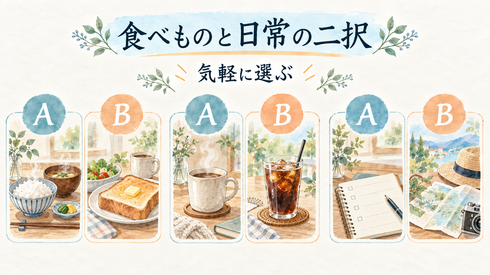 食べものと日常の気軽な二択