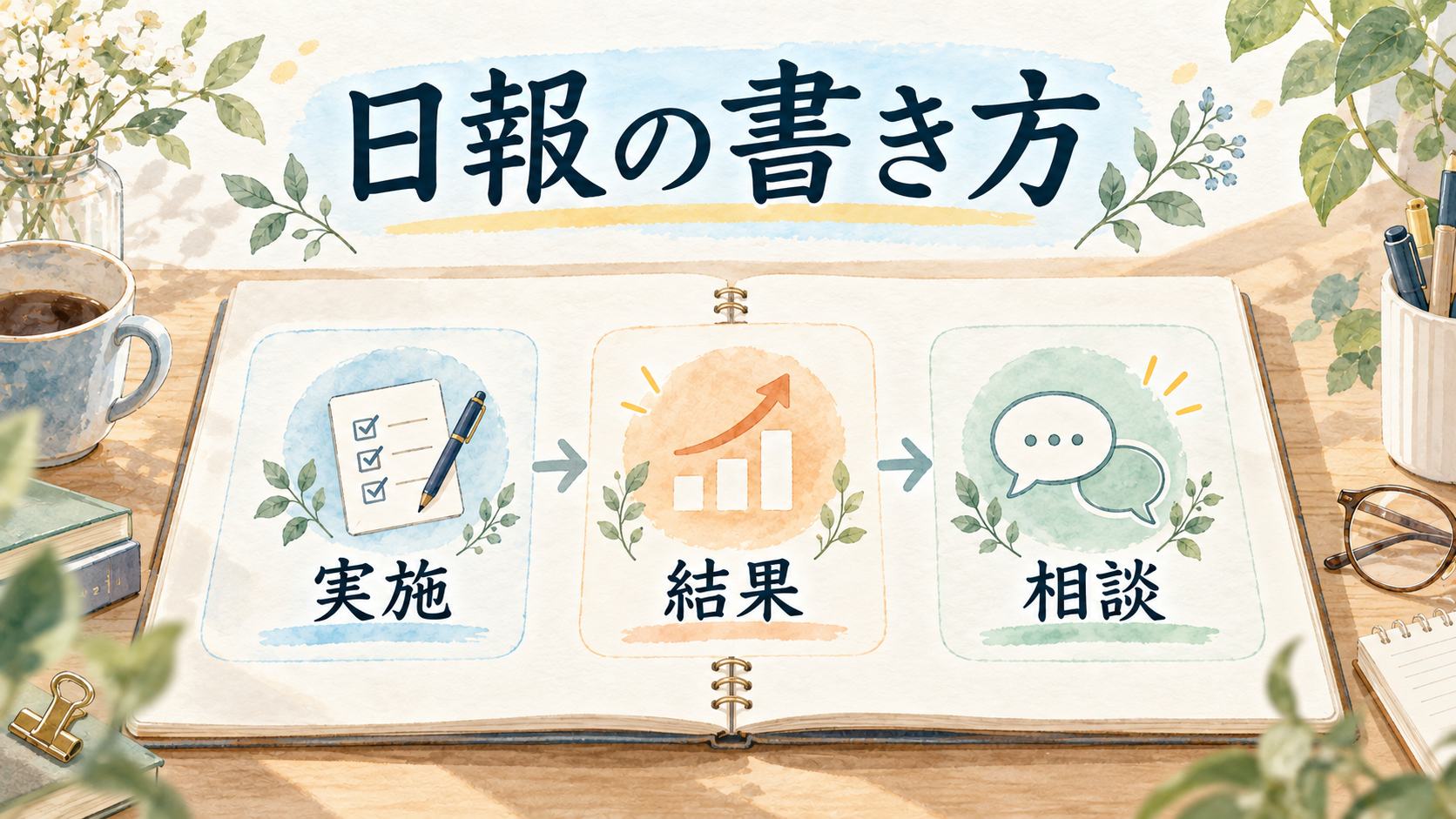 日報の書き方と例文 新人も使える項目とテンプレートのイメージ