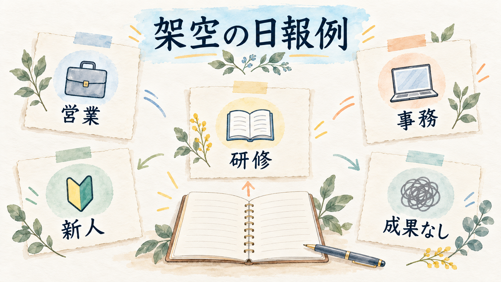 5種類の架空例から書き方を選ぶ