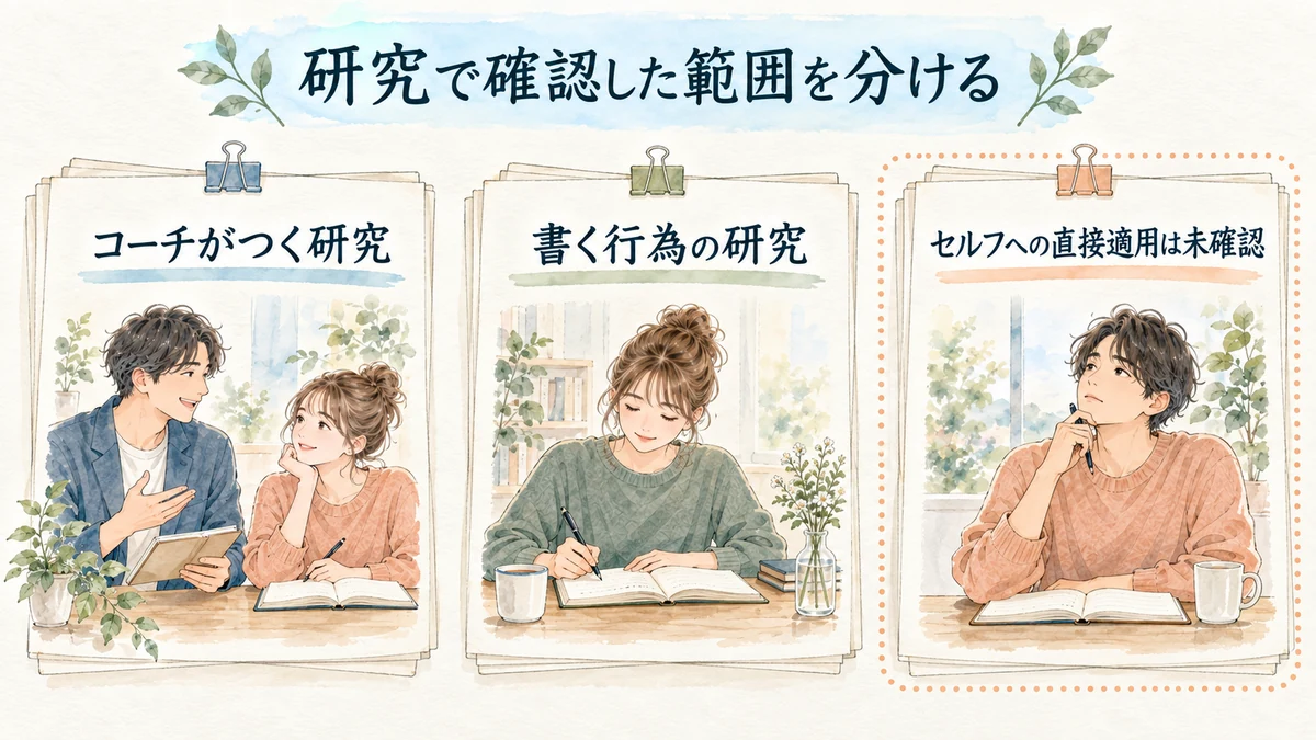 コーチング研究と書く研究とセルフコーチングの未確認範囲
