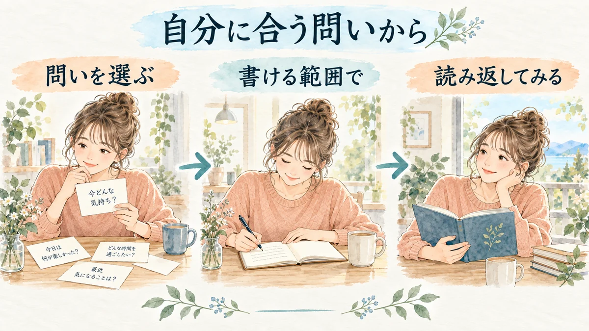 自分に合う問いを選び、書ける範囲で記録して読み返す